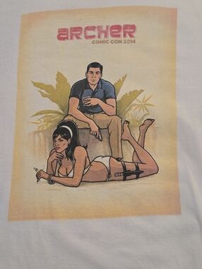 2014 Archer Comic Con Graphic Tee - White - SDCC - Size 2X